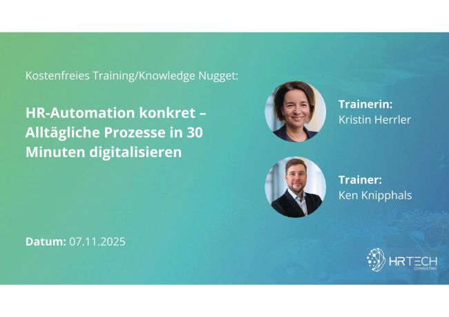 Teaser HR-Automation konkret – Alltägliche Prozesse in 30 Minuten digitalisieren