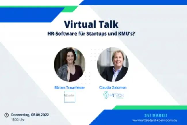 Teaser Virtual Talk – HR Software für Start-Ups und KMUs?